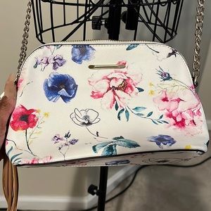 Floral print crossbody purse
